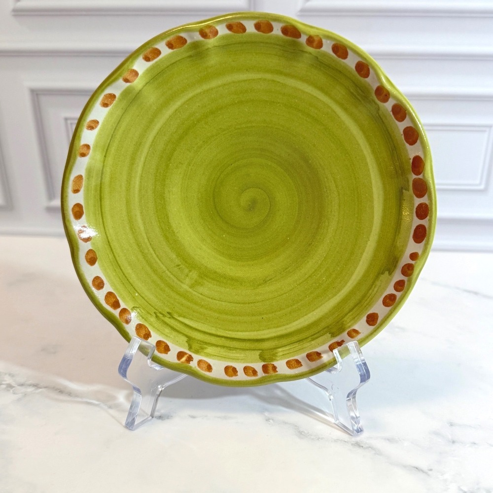 Ceramica Solimene Vietri Positano CAS Yellow Chicken Saucer for Flat Coffee Cup